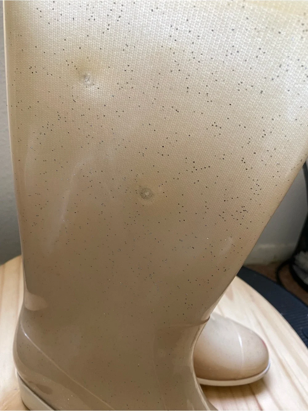 Women's Knee-High Rain Boots in Cream